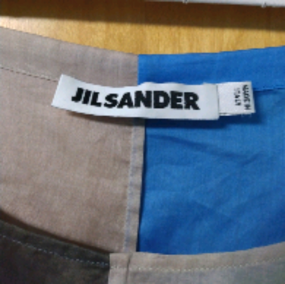 Jil Sander Color Block Drawstring 100% Cotton Dre… - image 5